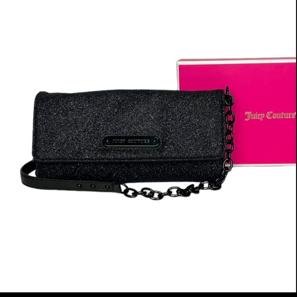 Juicy Couture black glitter wallet on a chain - Picture 3 of 6
